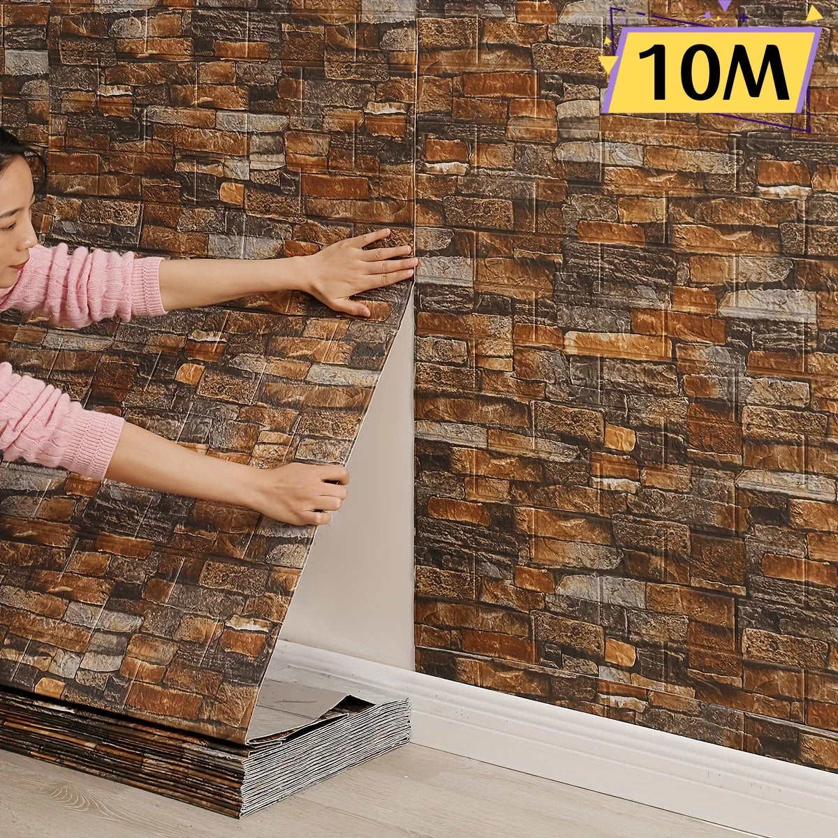 3D Brick Peel & Stick Wallpaper 70cm×10m – XPE Foam Wall Sticker Peel & Stick Wallpaper Babs