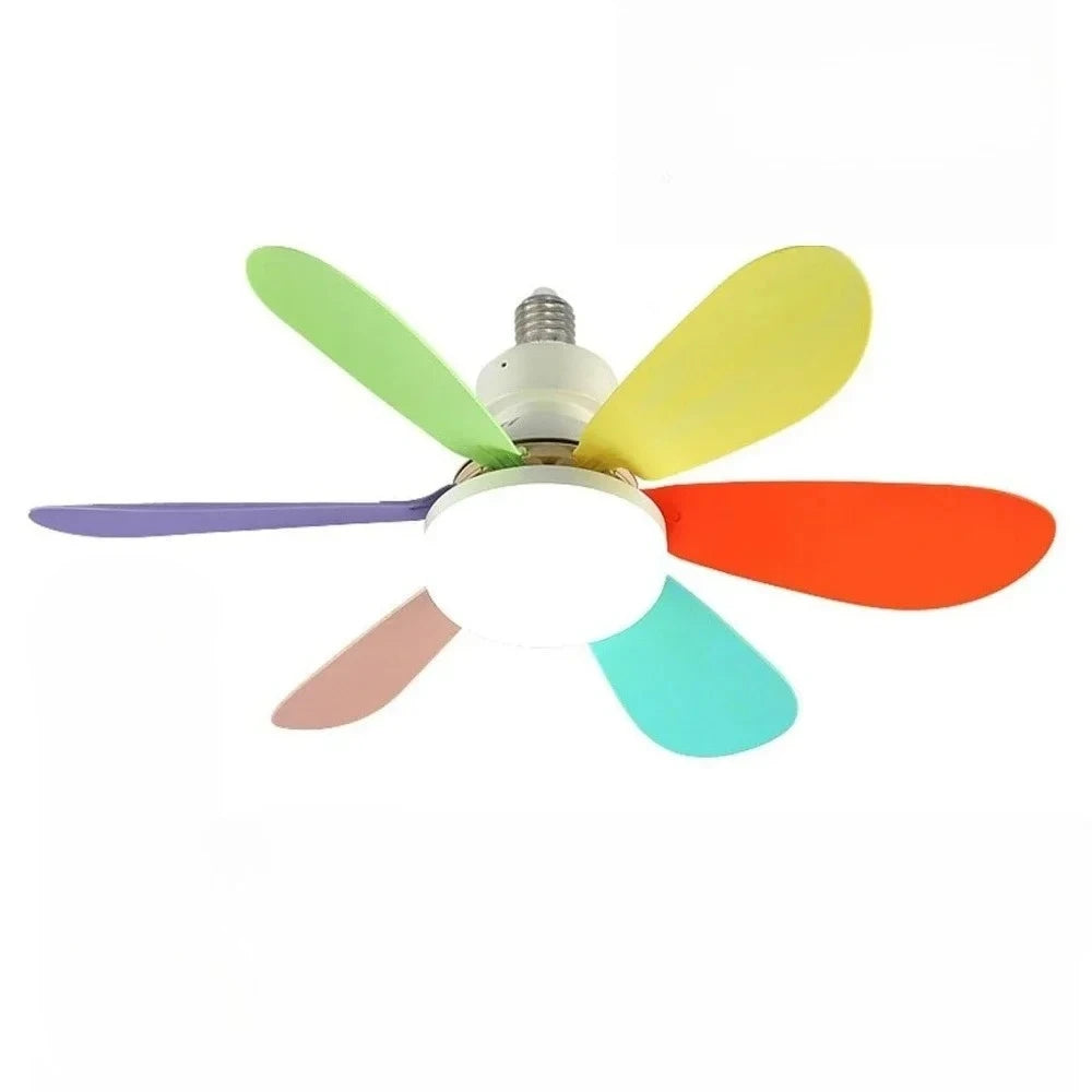 E27 Socket Ceiling Fan with LED Light & Remote Control Ceiling Fan Light Babs 52cm RGB