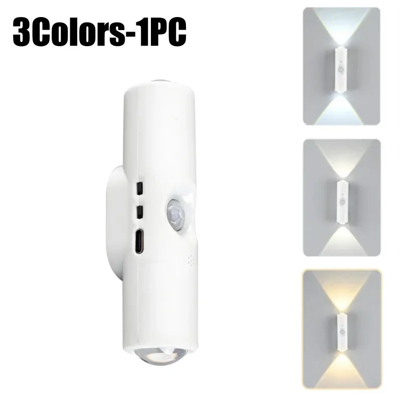 Magnetic RGB Night Light | Motion Sensor Rechargeable Wall Lamp RGB Night Light Babs 3Colors-1PC