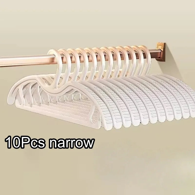 10-Pack Wide Shoulder Non-Slip Clothes Hangers | Space Saving Clothes Hangers Babs 10Pcs narrow