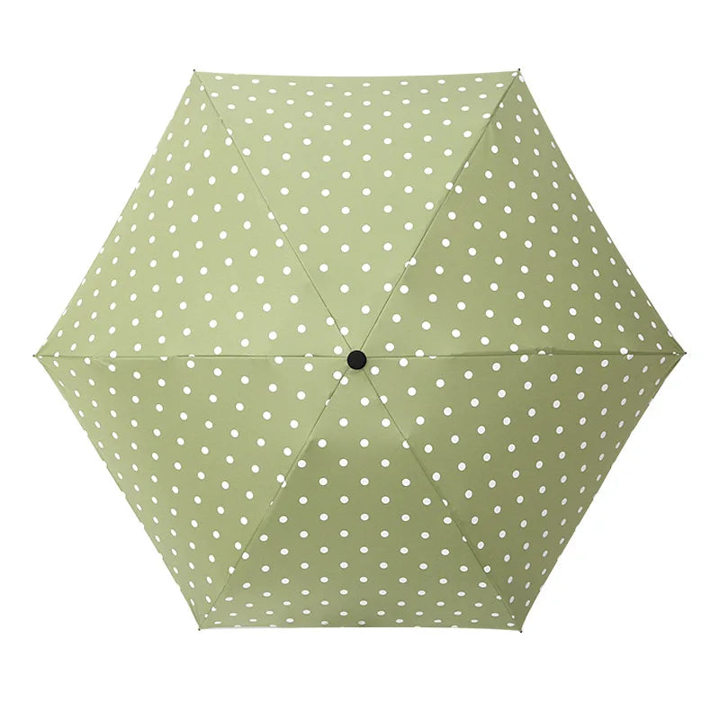 Polka Dot Foldable Parasol – UPF 50+ UV Protection Sun Umbrella Foldable Sun Parasol Babs