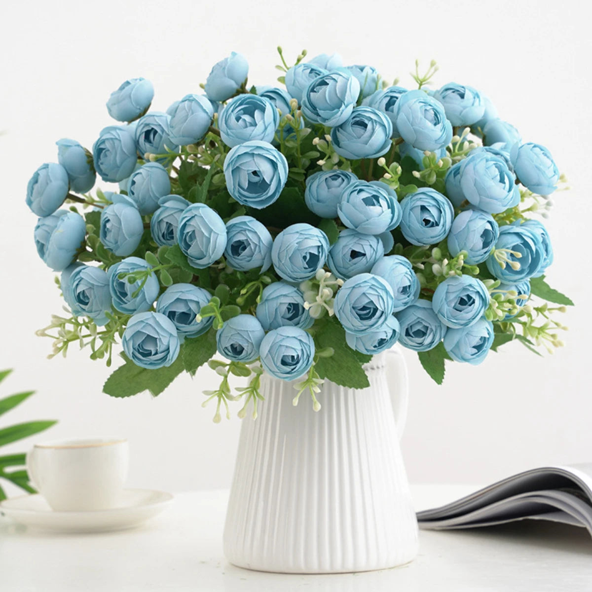 Artificial Silk Rose Bouquet – Wedding & Home Décor, 30cm Artificial Flower Bouquet Babs