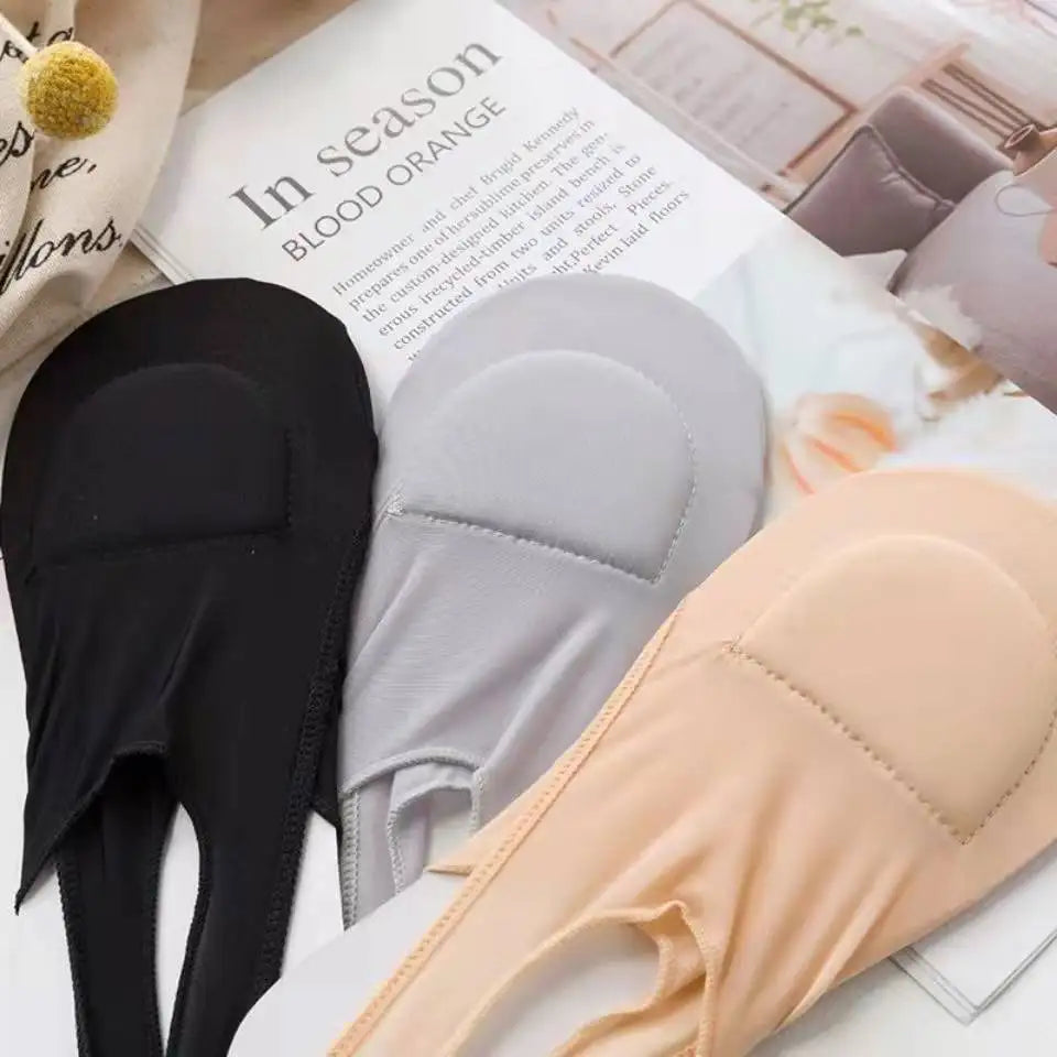 Women's Invisible No-Show Socks – Ice Silk Silicone Non-Slip No-Show Boat Socks Babs