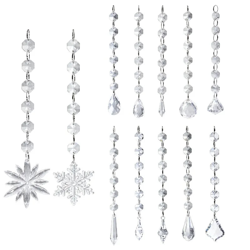 Crystal Snowflake Ice Stick Ornaments – Christmas Tree Decor Christmas Ornaments Babs