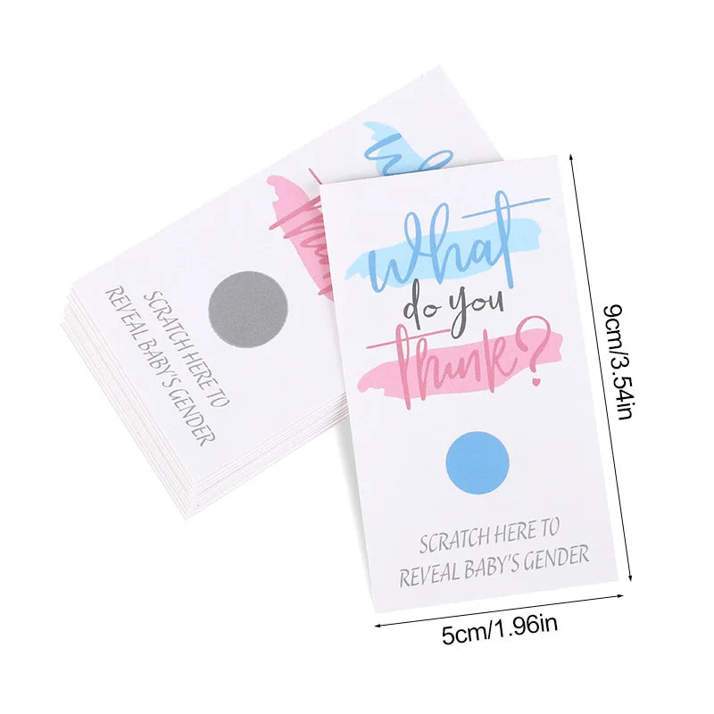 Gender Reveal Scratch Cards – 10 Sheets Boy or Girl Party Game Party Game Cards Babs