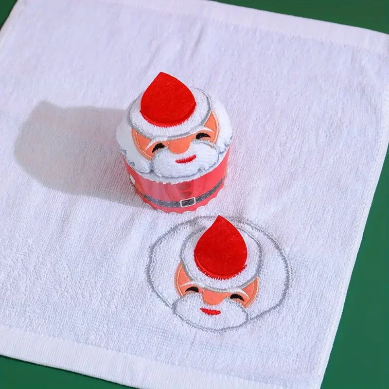 3-Pack Christmas Hand Towels – Santa, Snowman & Xmas Tree Holiday Hand Towels Babs