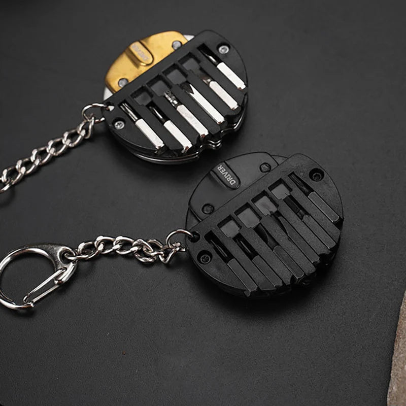 Folding Multitool Keychain Screwdriver Set with Bits – Pocket EDC Folding Multitool Babs