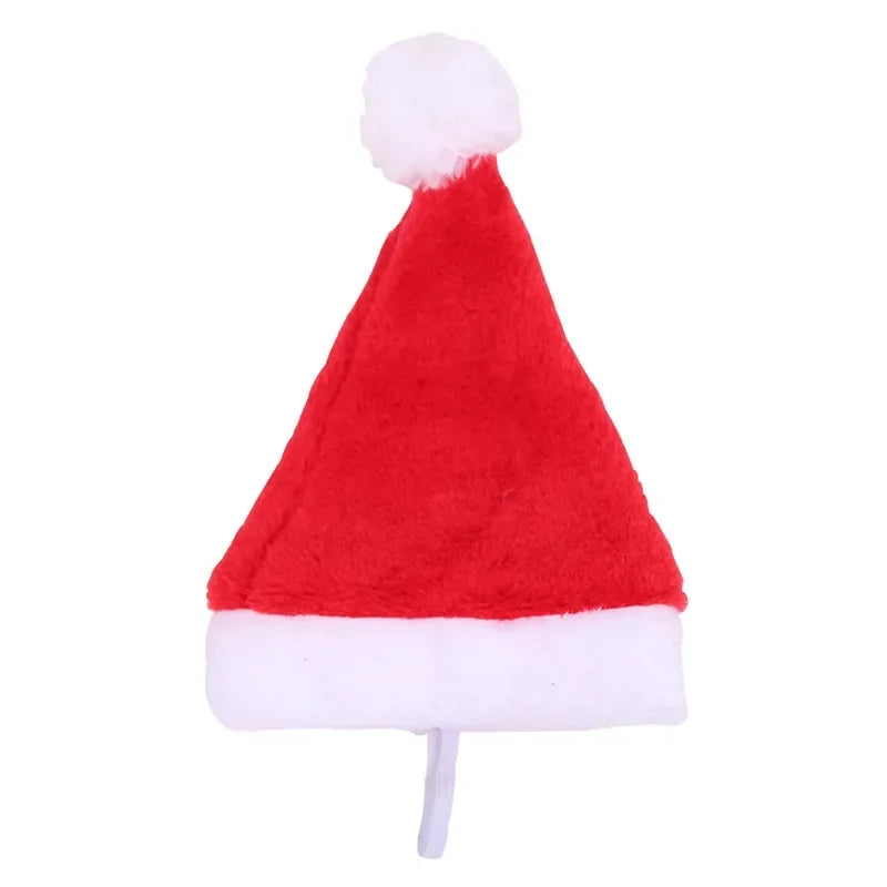 Festive Pet Santa Hat – Plush Christmas Cap for Dogs & Cats Pet Holiday Costume Babs red 1pcs
