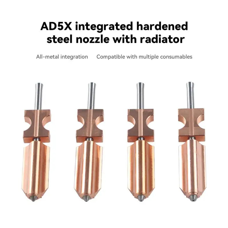 Flashforge AD5X Hardened Steel Nozzles 0.2–0.8mm Replacement 3D Printer Nozzle Babs