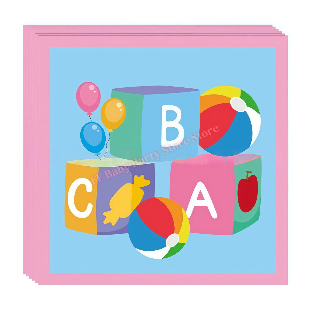 Kids Birthday Party Tableware Set – Cartoon Teacher Theme Party Tableware Set Babs 20pcs Napkins