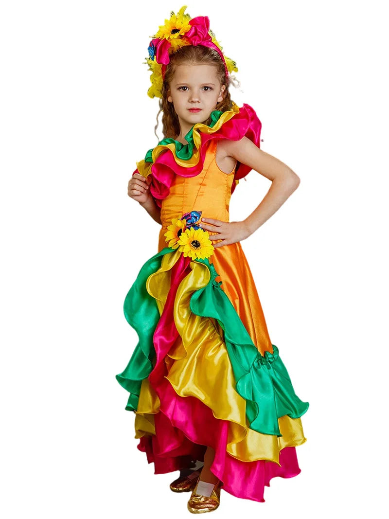 Kids Brazilian Carnival Dance Costume – Boys & Girls Set Kids Dance Costume Babs girl M China Mainland