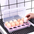 15-Grid Egg Storage Box with Lid – Fridge Egg Tray Egg Storage Box Babs Pink