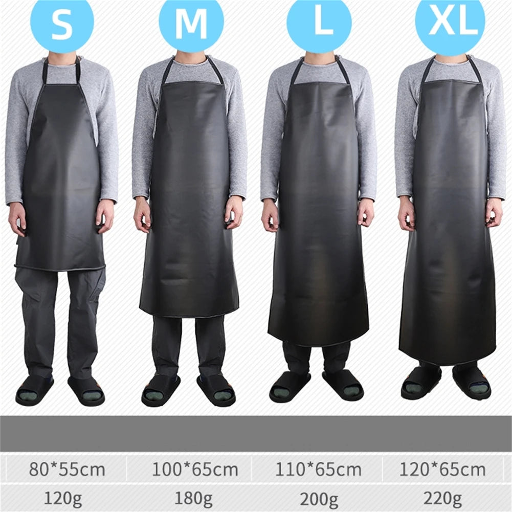 Waterproof Black PVC Apron – Oil-Resistant Kitchen & Work Waterproof PVC Apron Babs