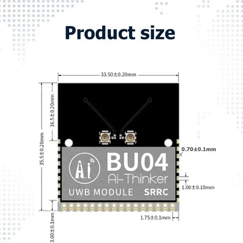 UWB BU04 Dual-Antenna Indoor Positioning Module – 10cm Accuracy UWB Positioning Module Babs