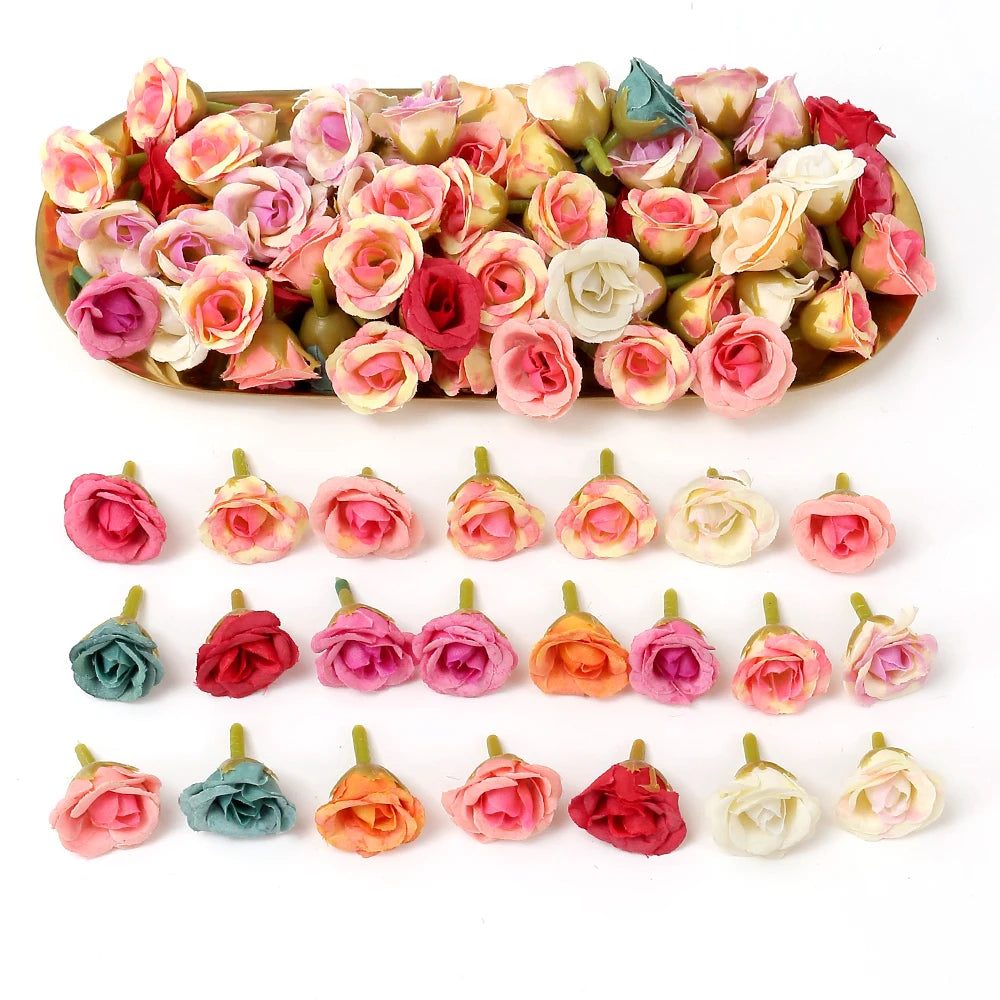 50 Pcs Silk Rose Artificial Flower Heads – Wedding & Home Decor Artificial Flower Heads Babs