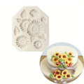 Sunflower Silicone Fondant Mold – Flower & Leaf Cake Decor Silicone Fondant Mold Babs 1pc