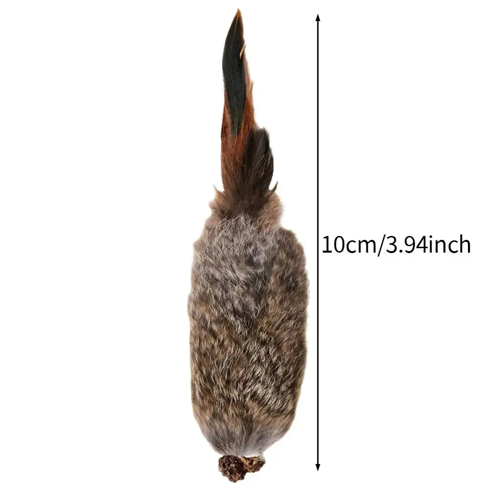 Faux Rabbit Fur Cat Toy – Interactive Hunting Plush Toy Interactive Cat Toy Babs