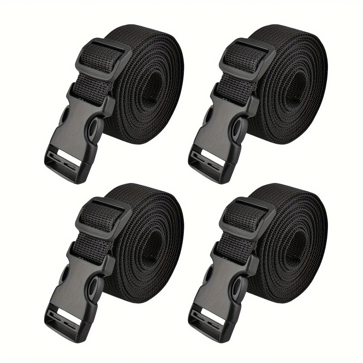 4-Pack Adjustable Luggage Straps – Reusable Nylon Fasteners Luggage Straps Babs