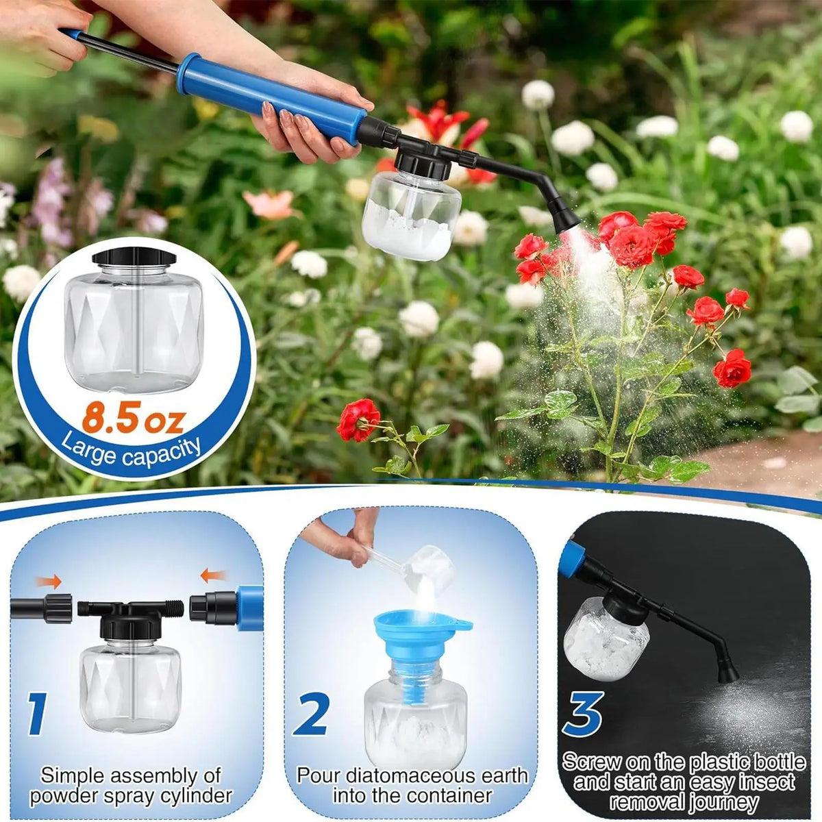Garden Powder Applicator & Pollen Duster – 250ml Tank Garden Powder Duster Babs