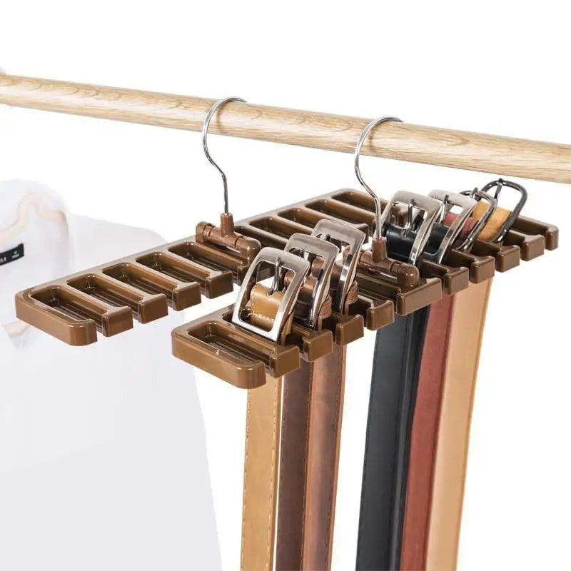 2-Pack Rotating Tie Belt Scarf Hanger Closet Organizer Rack Wardrobe Organizer Rack Babs
