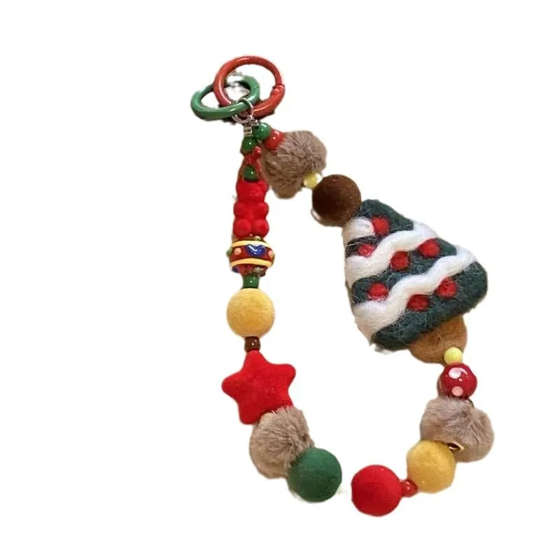 Wool Felt Christmas Tree Keychain Bag Pendant & Phone Charm Holiday Keychain Charm Babs