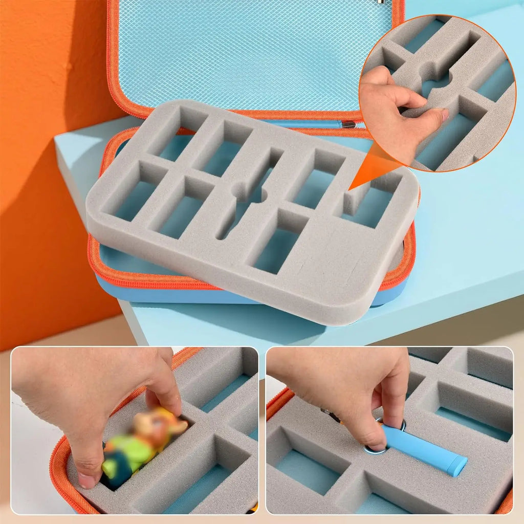 Edurino Storage Case – 8 Figures, Stylus & iPad Mini Organizer Toy Storage Case Babs
