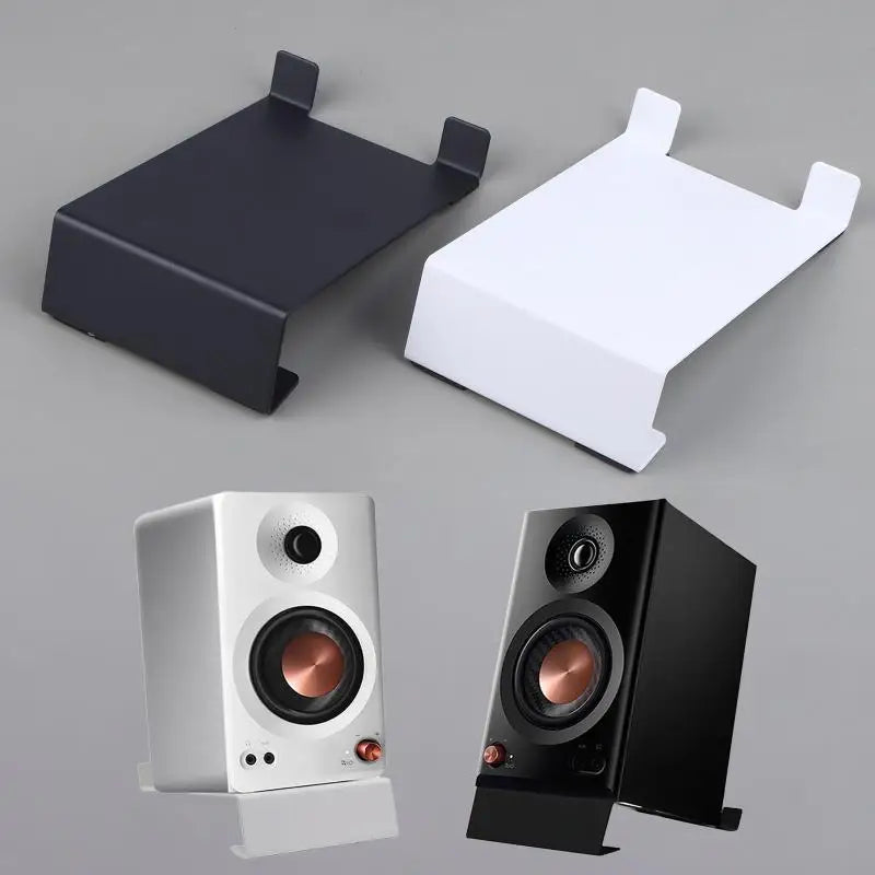 HUXUAN MR5BT Metal Desktop Speaker Stand – Anti-Slip Bracket Speaker Stand Bracket Babs