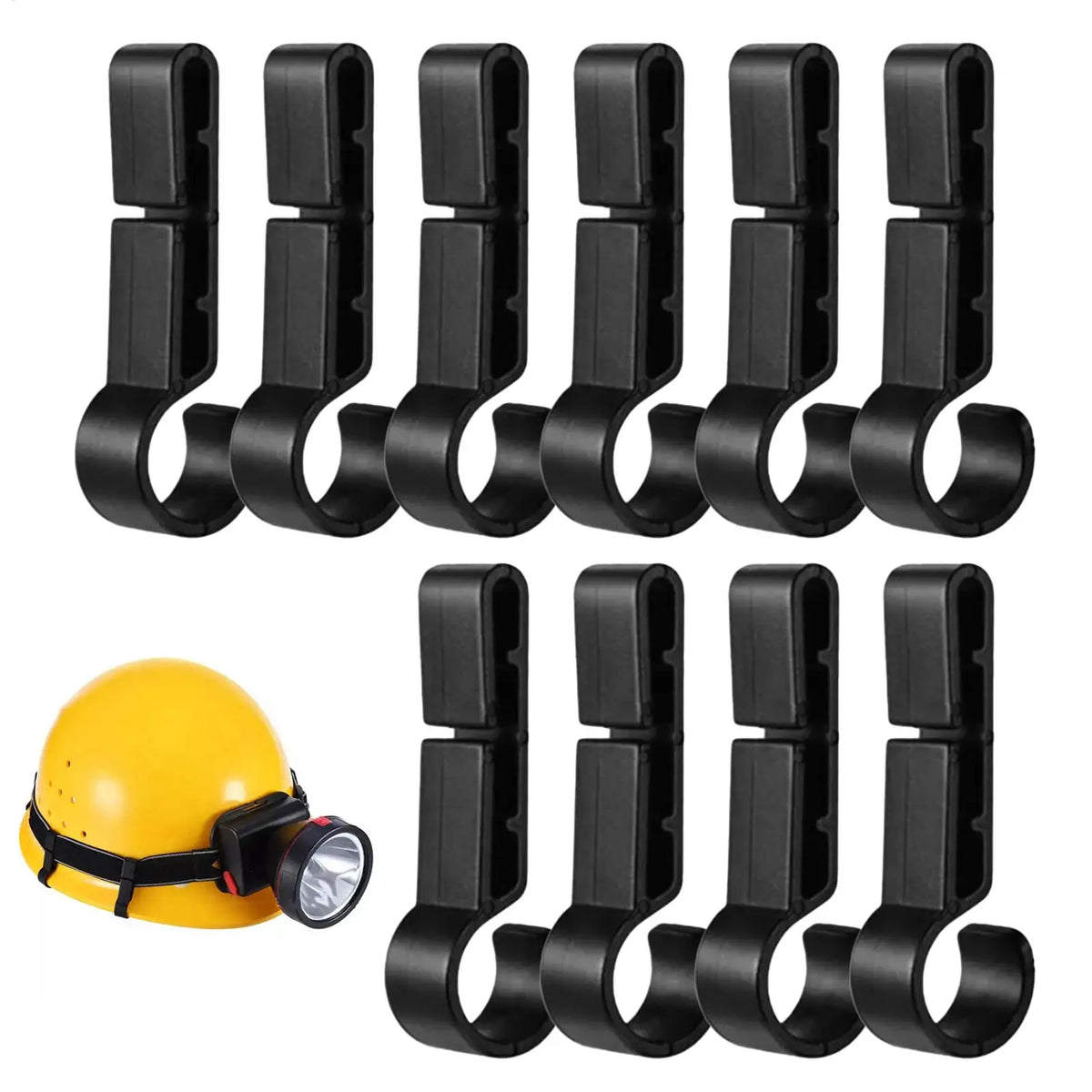 10-Pack Hard Hat Headlamp Clips – ABS Helmet Light Clamps Helmet Headlamp Clips Babs
