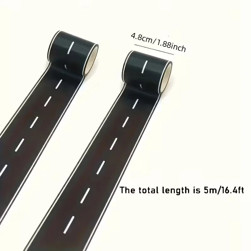 Cartoon DIY Road & Railway Paper Tape – Kids Play Tape Kids Play Tape Babs 2Rolls