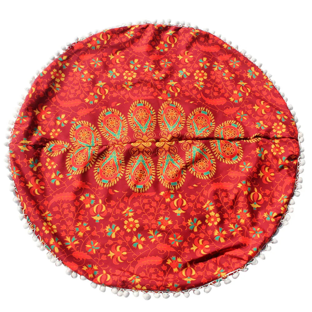 80CM Round Bohemian Floor Cushion Cover – Boho Pillow Case Floor Cushion Cover Babs