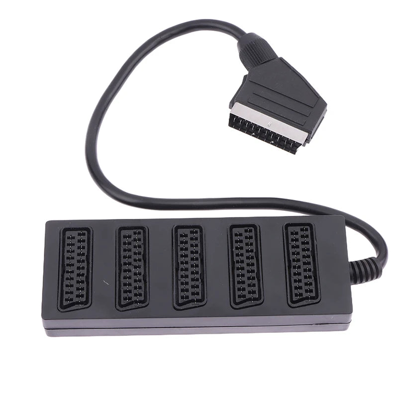 21-Pin SCART 5-Way Splitter Male to 5 Female Adapter Cable SCART Splitter Adapter Babs