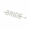 10pcs Rhinestone Letter Hair Clips – Bridal & Party Hairpins Rhinestone Hair Clips Babs Silver
