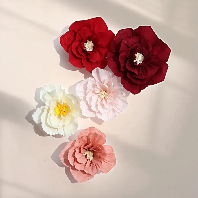 30cm 3D Paper Flowers Wedding Wall Décor – Set of 3 Paper Flower Decor Babs