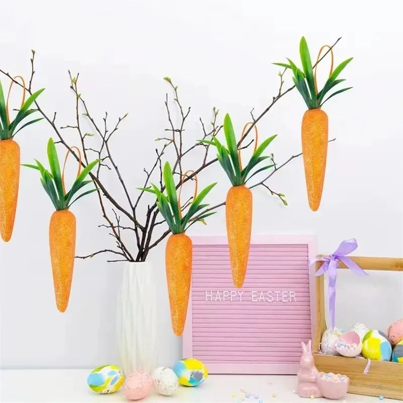 Mini Foam Easter Carrot Hanging Decorations – 6 to 120 Pcs Easter Hanging Decoration Babs