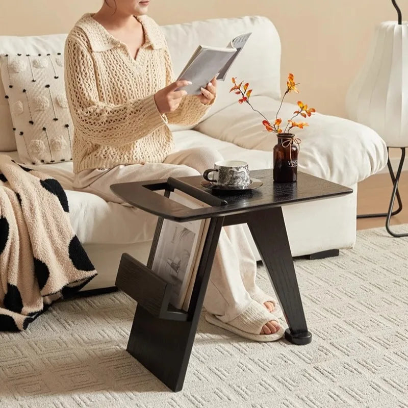 Nordic Solid Wood Coffee Table with Storage | Modern Style Solid Wood Coffee Table Babs