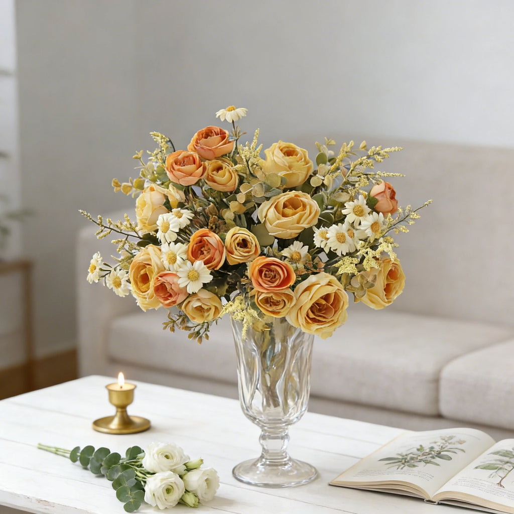 Artificial Silk Rose Bouquet – Wedding & Home Decor Artificial Flower Bouquet Babs