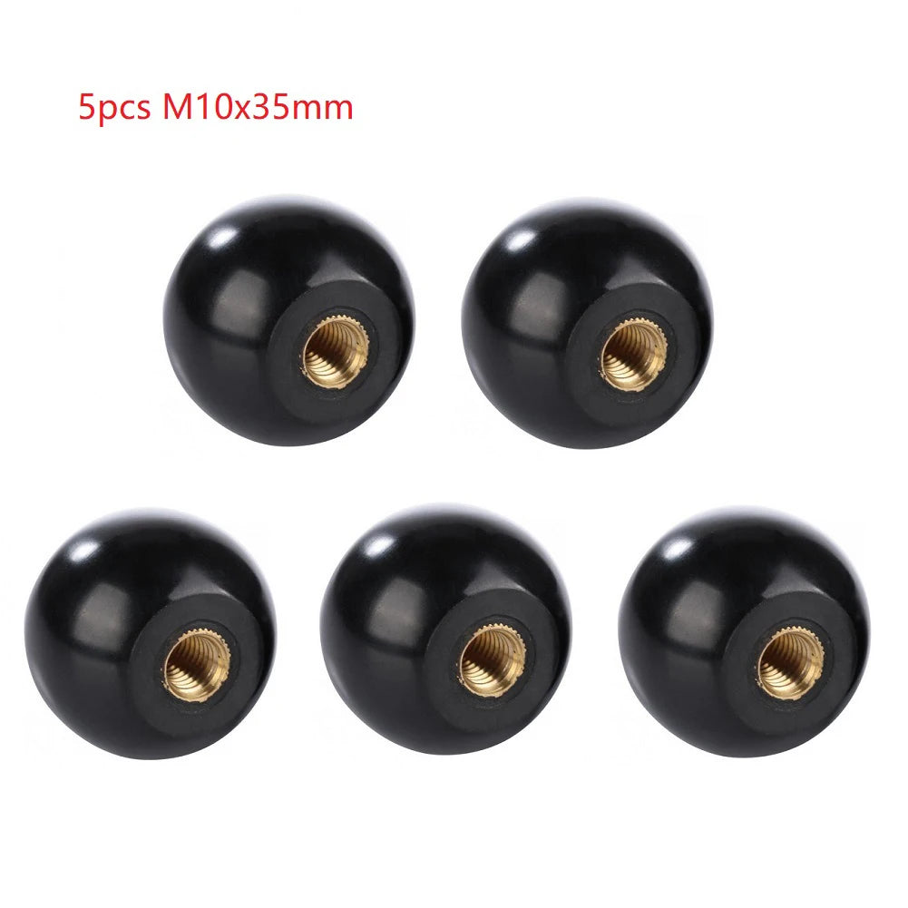 5pcs Bakelite Ball Lever Knobs M5–M12 Machine Tool Handles Machine Tool Knobs Babs M10x35