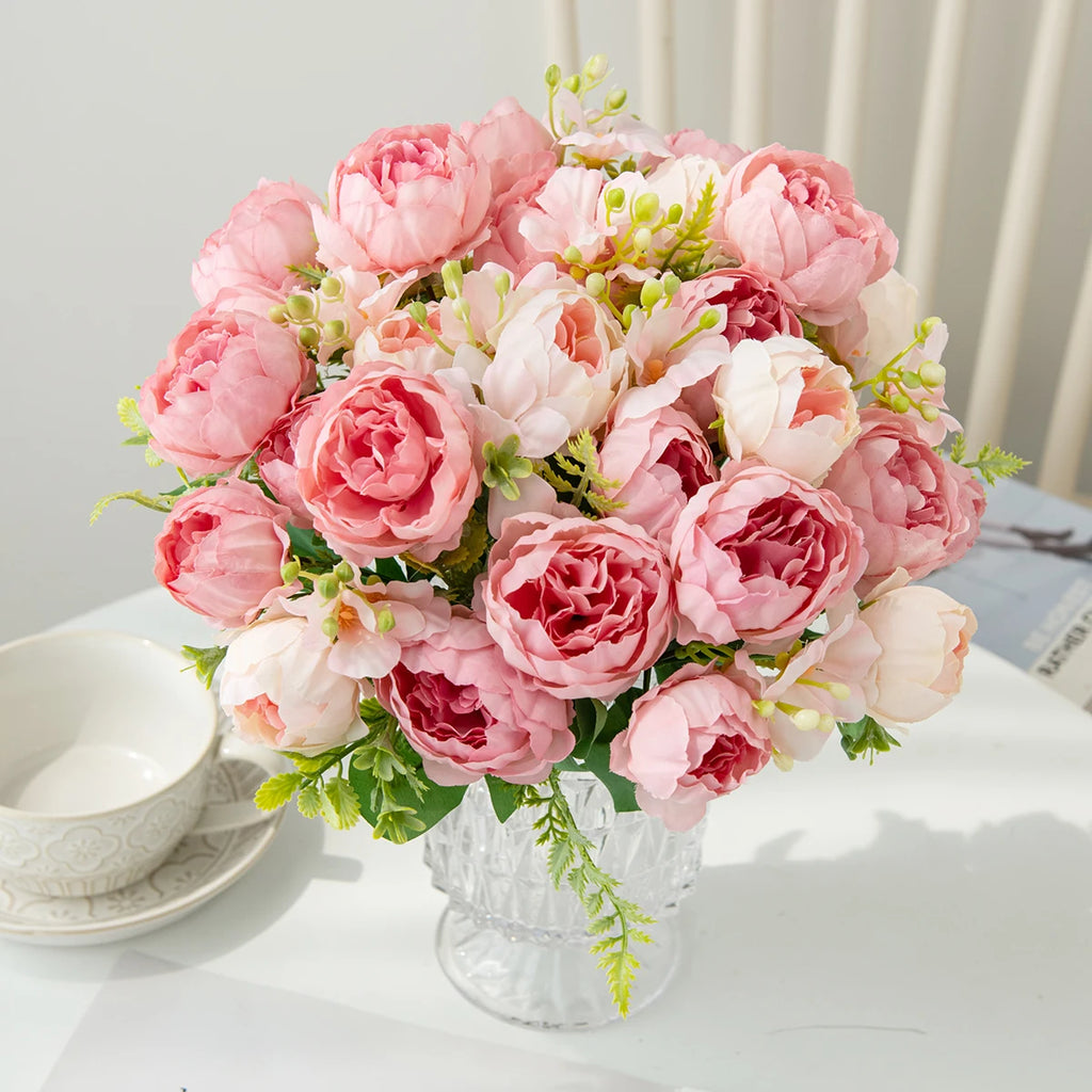 Artificial Silk Peony Bouquet – Wedding & Home Décor Artificial Flower Bouquet Babs