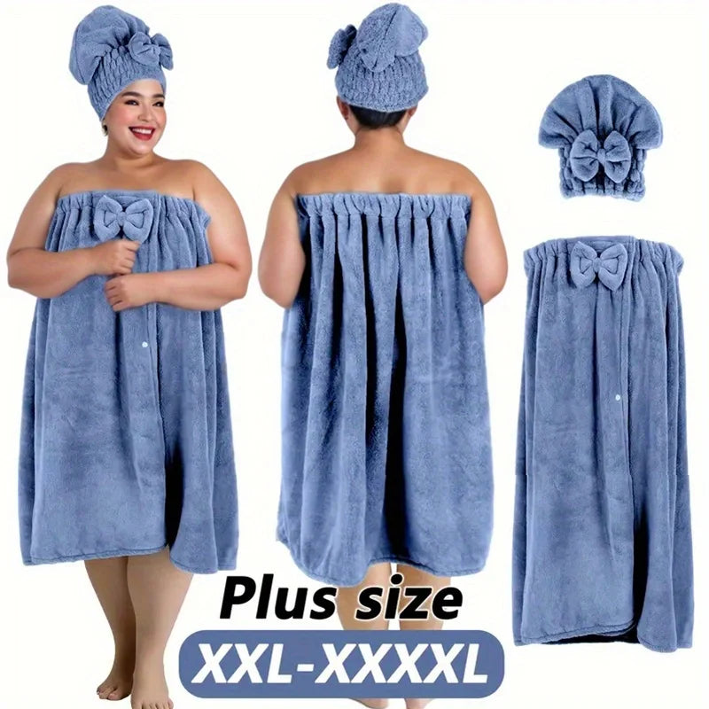 Women's Bath & Hair Towel Wrap Set – Quick-Dry Spa (2 Sets) Bath Towel Wrap Set Babs