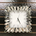 Luxury 3D Crystal Mirror Wall Clock – Diamond Silver Modern Decor Decorative Wall Clock Babs Silver 50CM