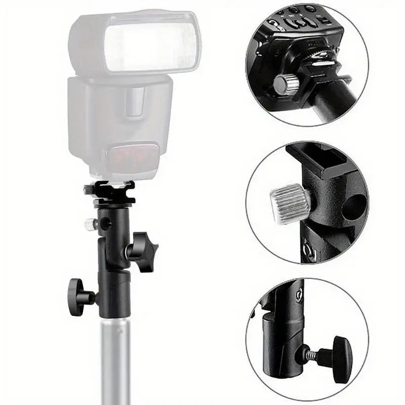 Flash Hot Shoe Umbrella Holder Swivel Bracket for DSLR Flash Bracket Mount Babs