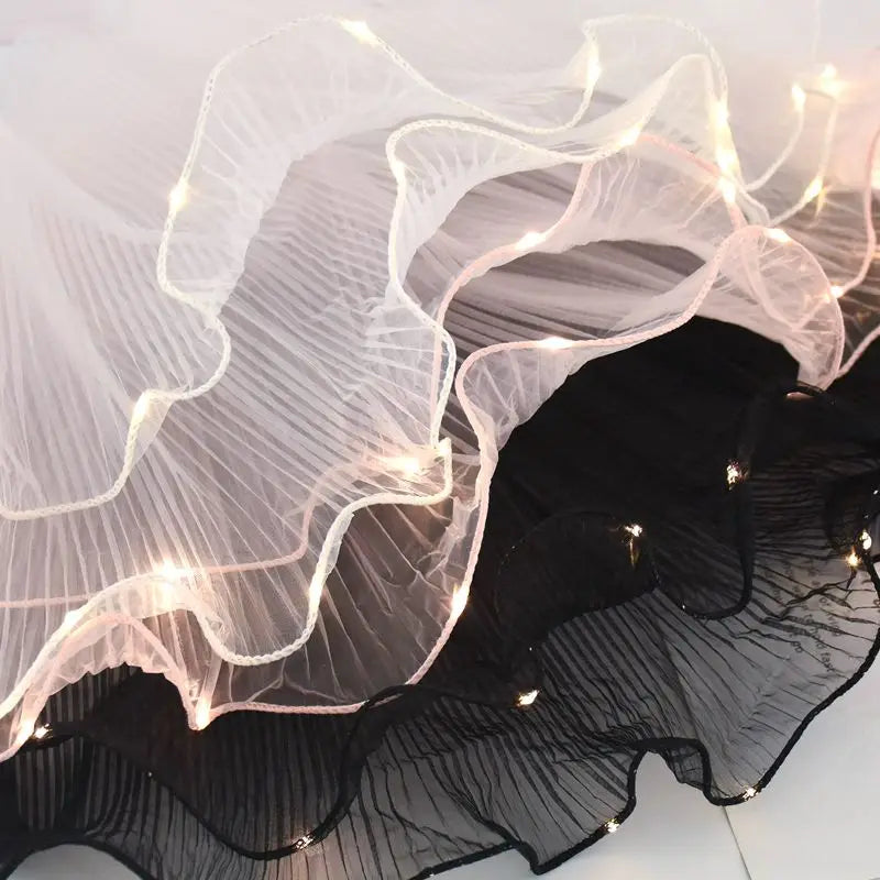 LED Mesh Yarn Flower Wrap Roll – DIY Wedding & Gift Packaging Gift Wrapping Mesh Babs