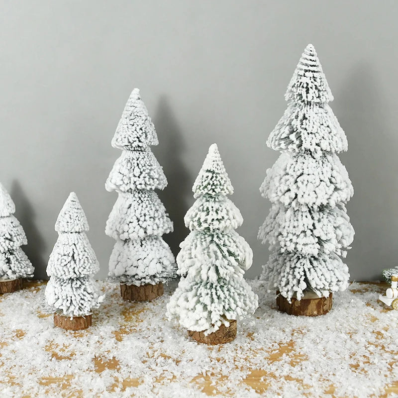 Mini Snow Pine Christmas Tree Ornaments – Desktop Xmas Decor Christmas Tree Ornament Babs