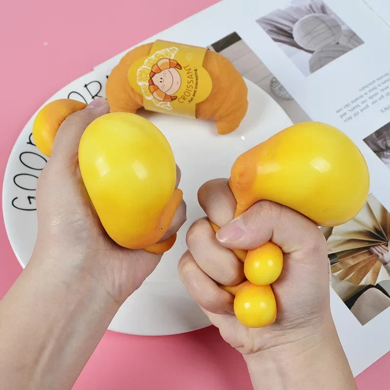 Croissant Squishy Fidget Toy – Slow-Rise TPR Squeeze Ball Squishy Fidget Toy Babs