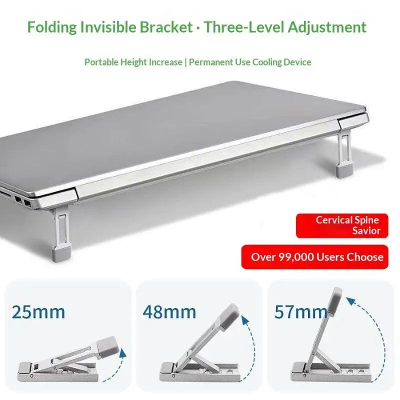 2Pcs Foldable Keyboard Riser Stand | Adjustable Tilt Laptop Feet Keyboard Riser Stand Babs