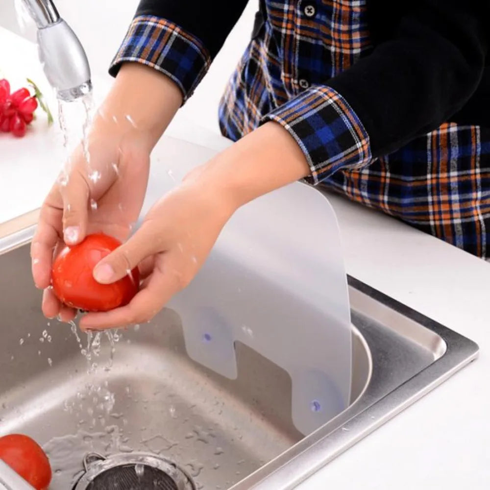 Silicone Sink Splash Guard with Suction Cup | Waterproof Baffle Sink Splash Guard Babs