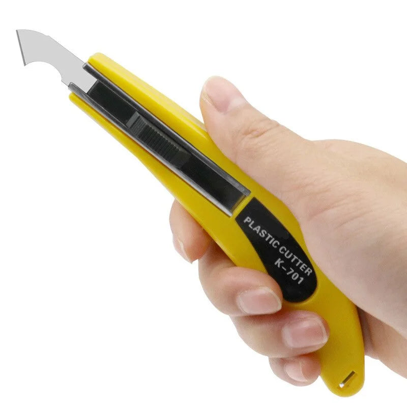 Acrylic Hook Cutter Knife with 3 Spare Blades – DIY Tool Acrylic Cutting Tool Babs YELLOW