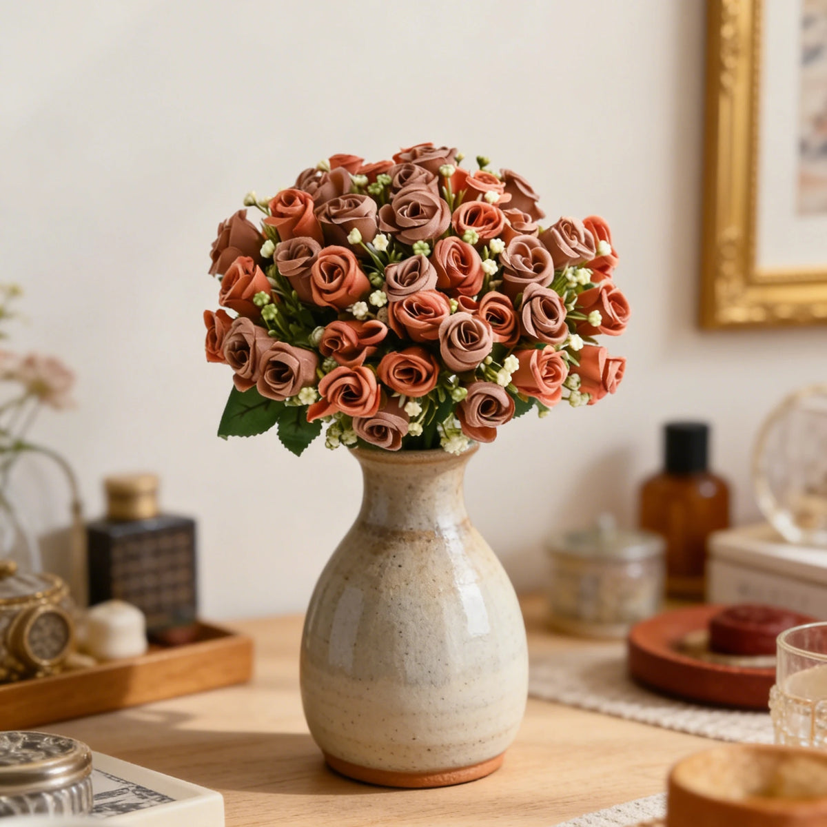 Silk Artificial Flower Bouquet for Wedding & Home Décor Artificial Silk Flowers Babs