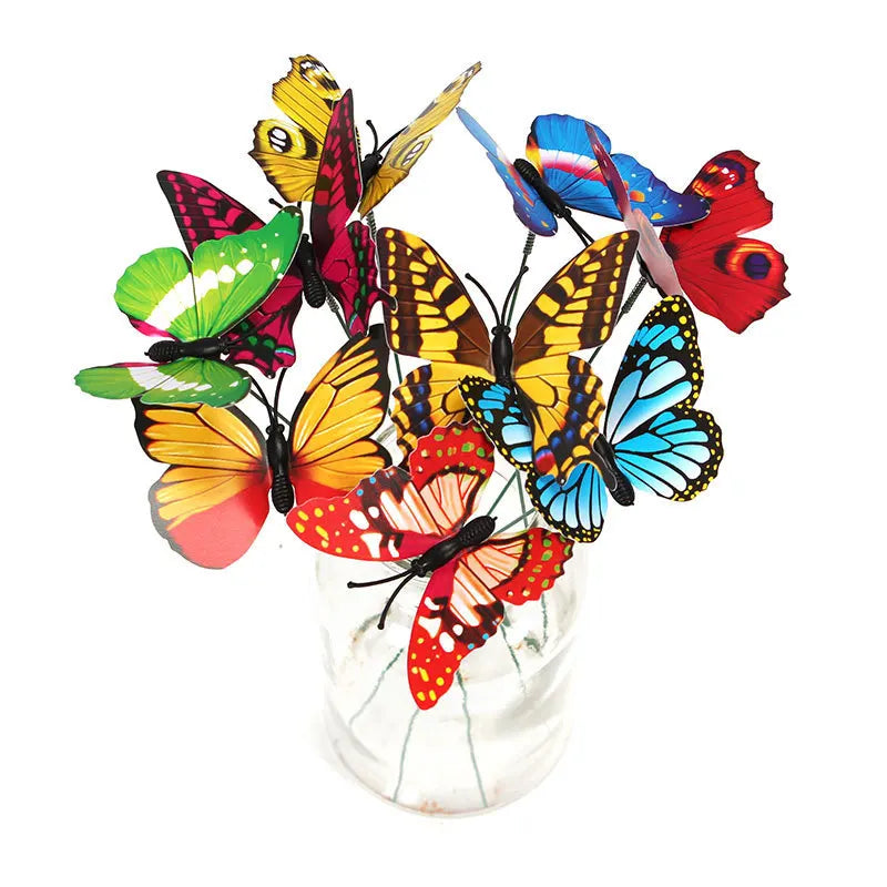 20pcs 3D PVC Butterfly Garden Stakes – Wedding & Lawn Décor Garden Butterfly Stakes Babs