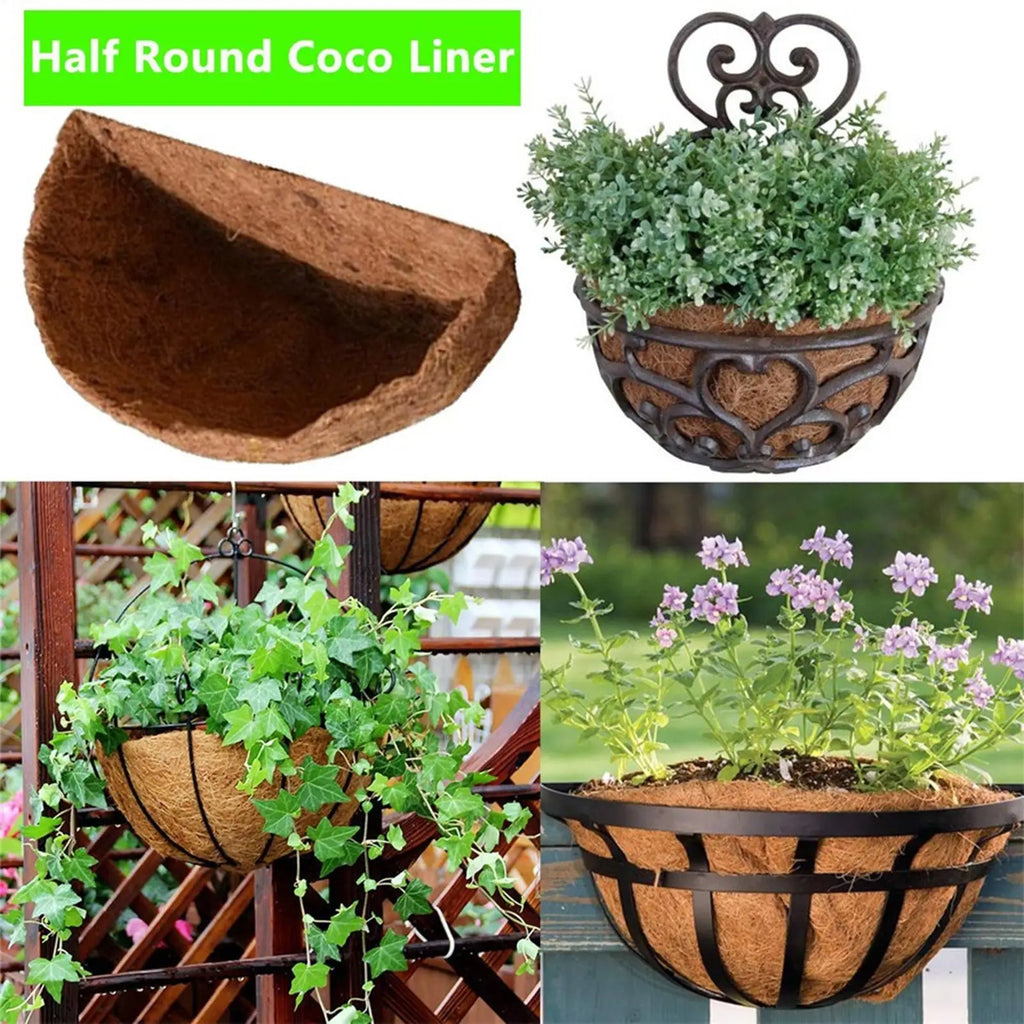 Coco Coir Hanging Basket Liner – 3 Sizes, Natural Fiber Basket Coir Liner Babs